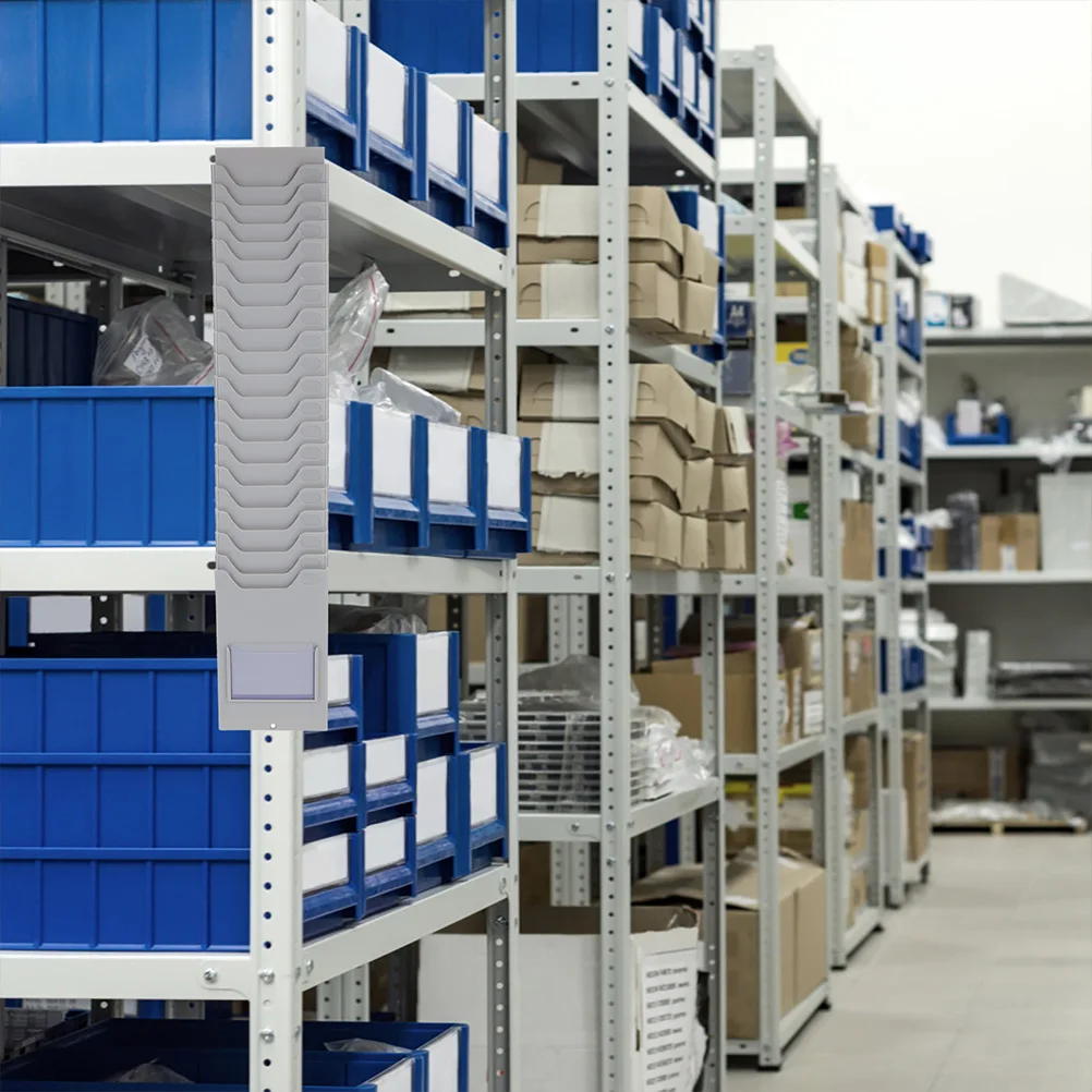

Material Card Rack Holder Shelf Warehouse Superior Plastic Multi Pockets Employee Badge Rack Storage Solution