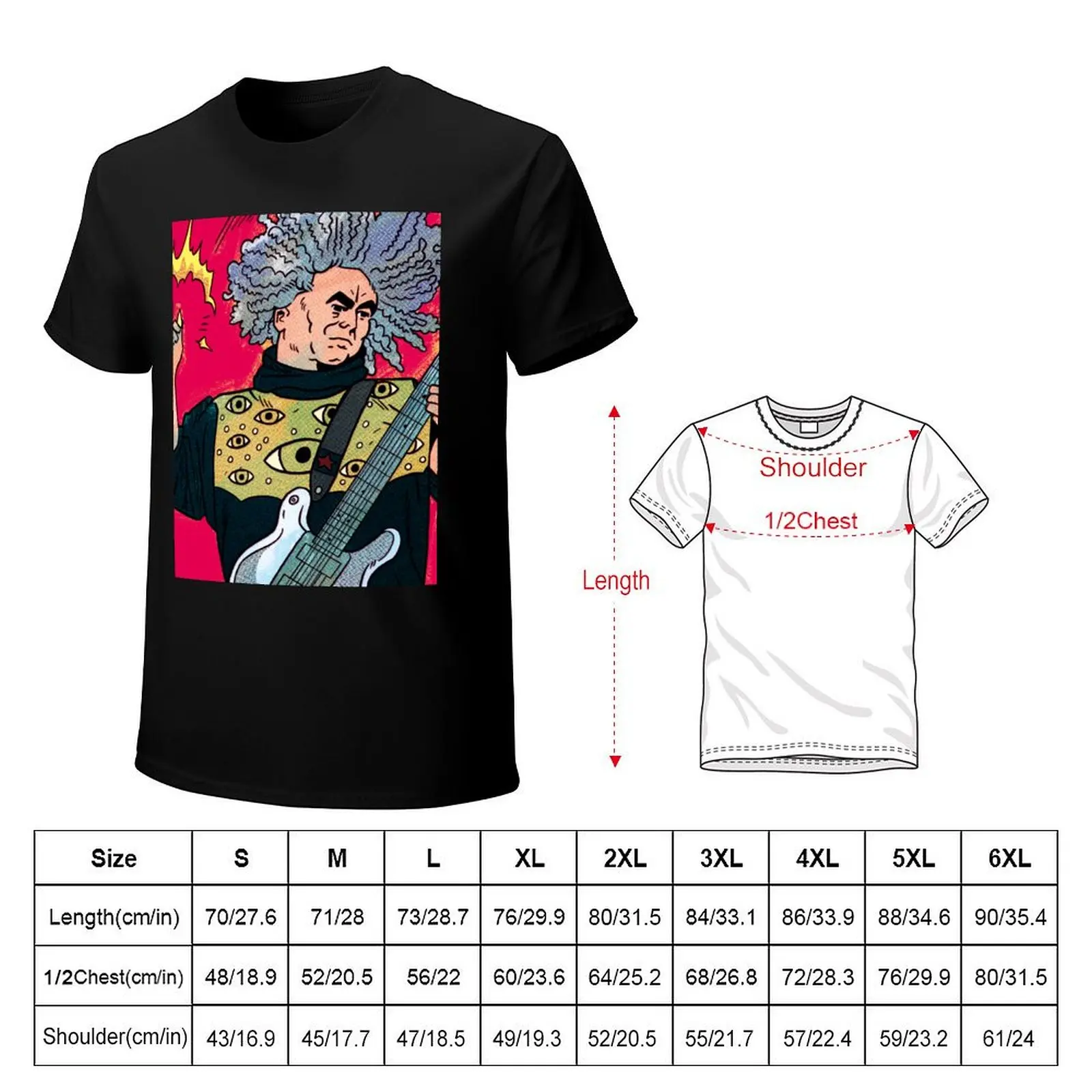 BUZZ OSBORNE T-Shirt Basic Solid Color Casual Tee Shirt