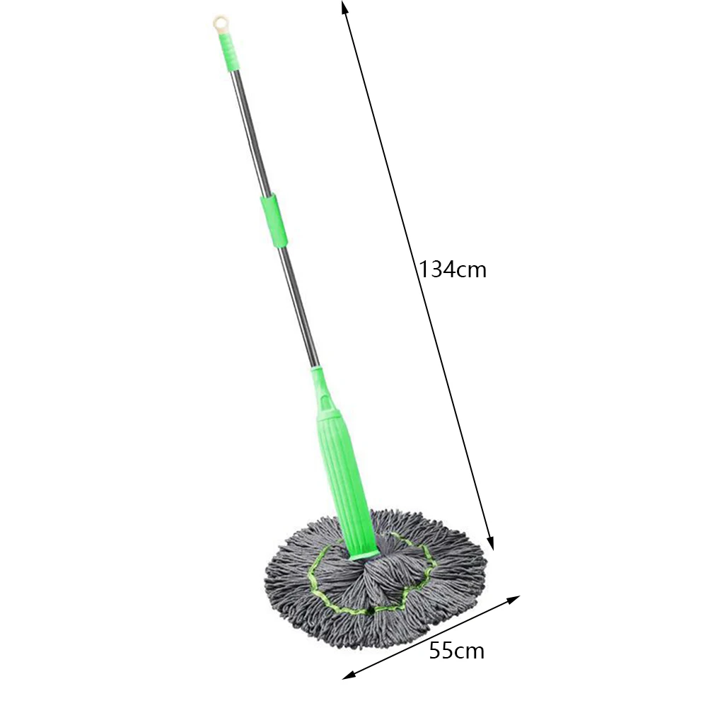 New Hands-free Self-twisting Rotary Mop Second Squeeze Water Large Water Absorption Decontamination Dry Wet Dual-use Rotary Mop