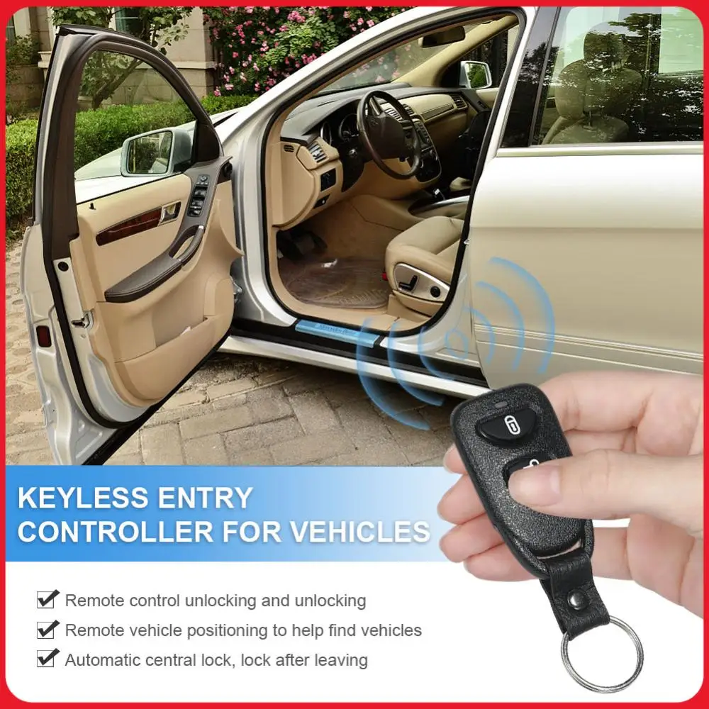 

Автомобильный замок двери 12В с 2 пультами дистанционного управления, противоугонная система, универсальный комплект для дистанционного запирания автомобиля, портативный