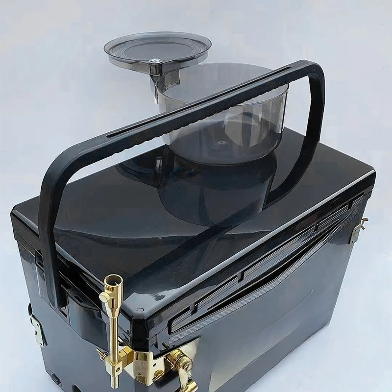 

29 liters multi-function black gold high sitting fishing box four-leg lifting belt platinum accessories thermal insulation