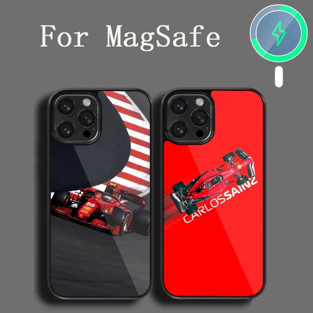 

Racer C-Carlos Sainz Phone Case For iPhone 14 13 12 11 15 Pro Max Plus Magsafe Magnetic Cover