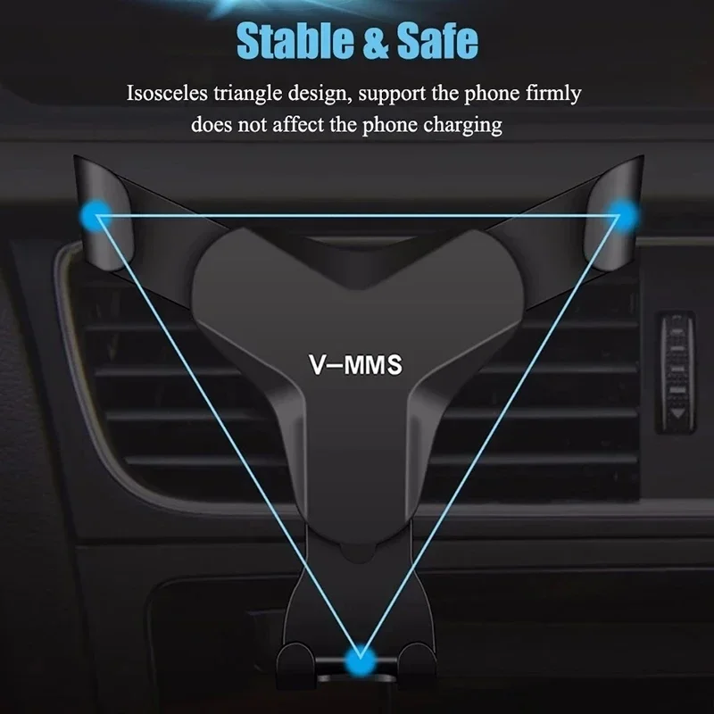 Автомобильный держатель для телефона Gravity с креплением на вентиляционное отверстие, универсальная подставка для мобильного телефона, автомобильная поддержка GPS для IPhone 13 Pro, Xiaomi, Samsung