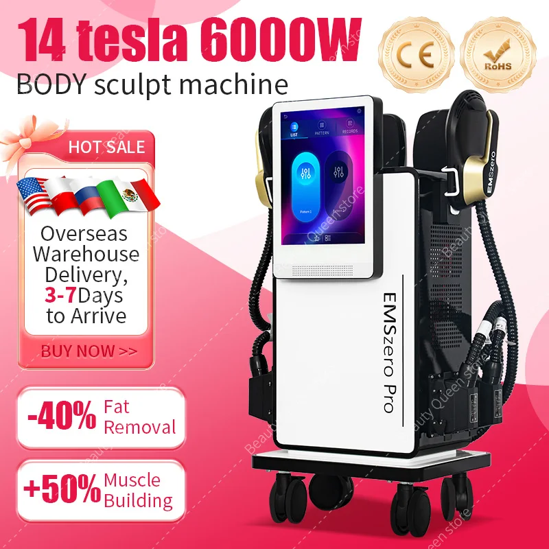 Professional EMSzero RF Machine 2024 200HZ EMS Body Sculpting Machine EMSZERO Fat Burning EMS Slimming 6500W 15tesla for salon