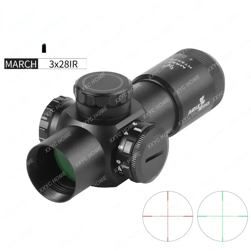 

Optic Short Fixed Riflescope Sight Green Red Rifle Scope for Hunting Sniper Airsoft Air Guns Red Dot With Mounts