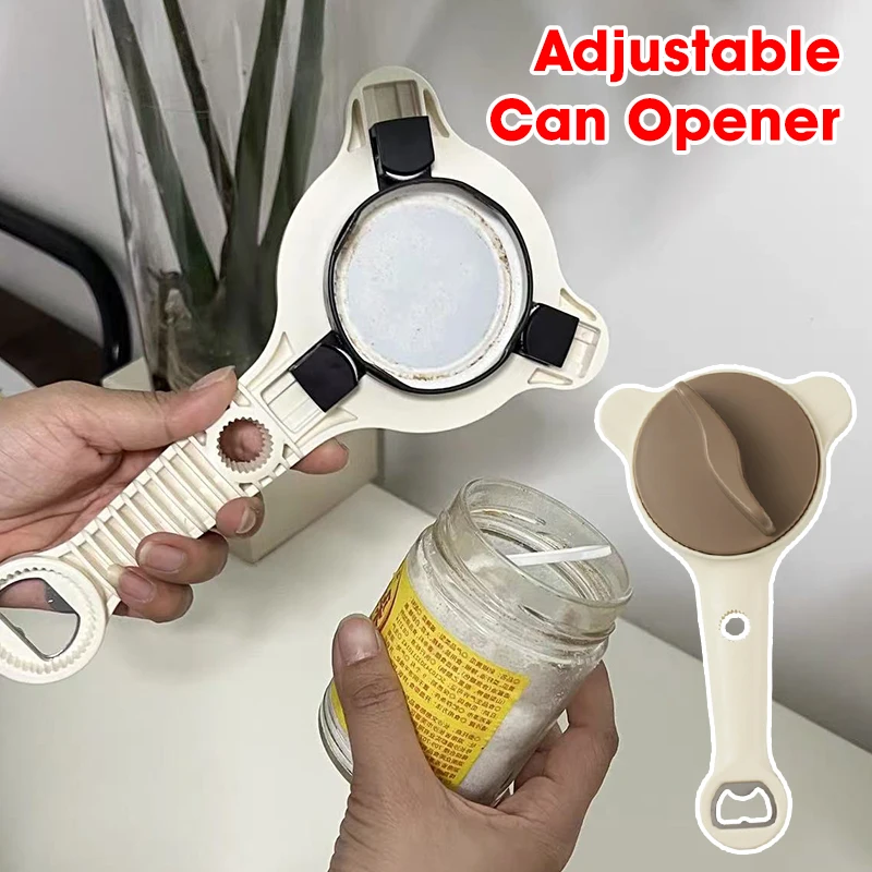 Multifunctional Jar Opener New 4-in-1 Jar Opener Adjustable Lid Remover Ergonomic Jar Lid Gripper for Various Container Sizes