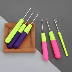 1Pcs Latch Hook Crochet Needle Dreadlocks Plastice Knitting Hair Extensions Styling Weaving Tool For Braiding Weave Wigs Craft