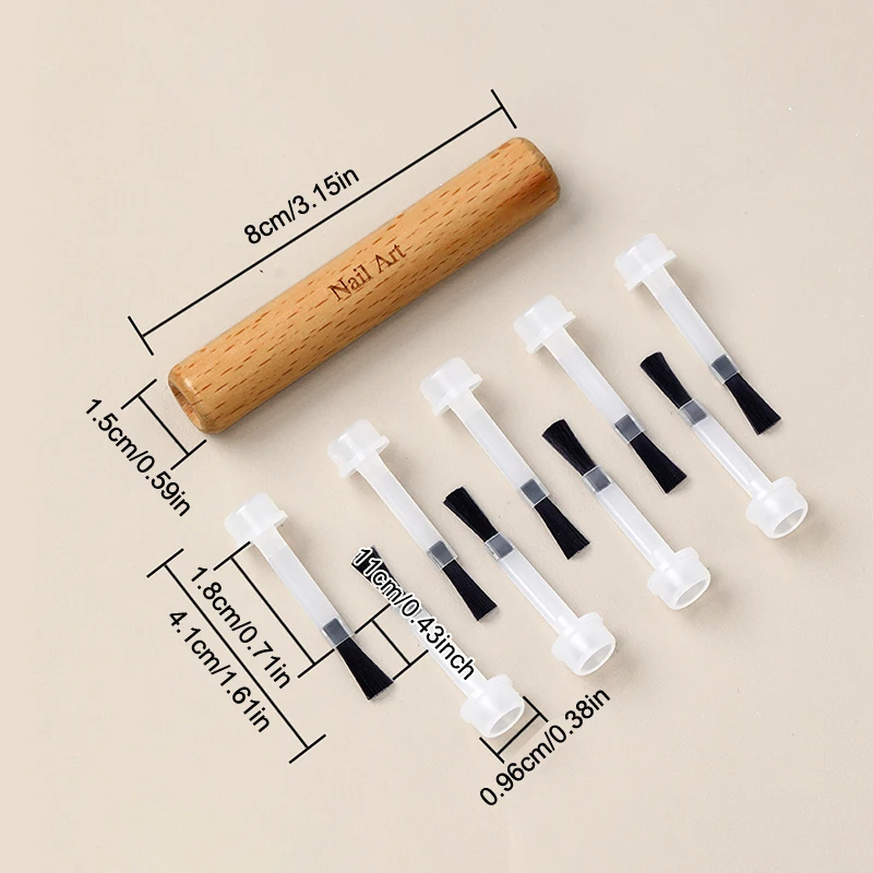 1Set Einweg Nagellack Pinsel Mit Doppel Kopf Stift Kann Ersatz Kopf Pinsel Nagel Pinsel Flüssigkeit Applikatoren Maniküre Werkzeuge