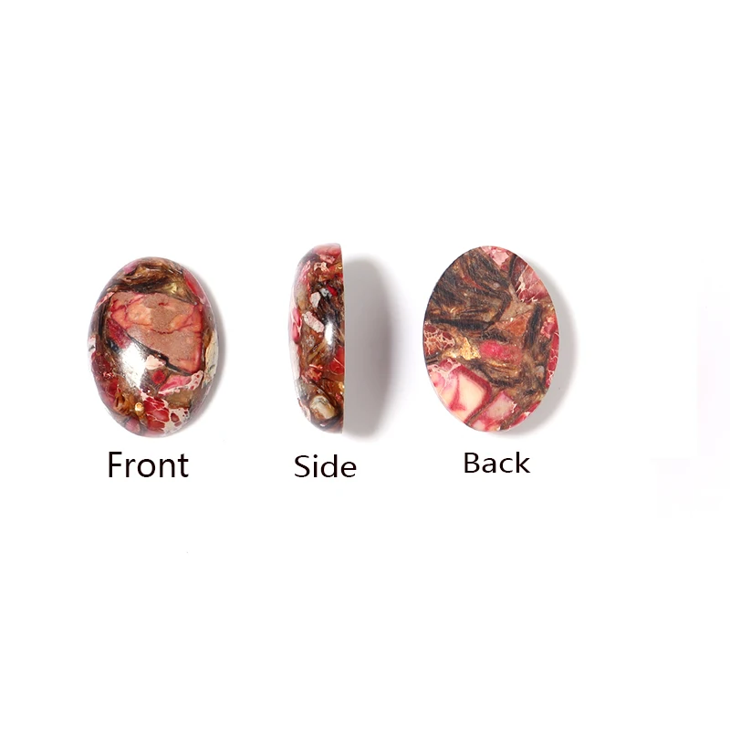 2Pcs/Lot Emperor Stone Cabochon For Jewelry Making 18x25mm Oval Stone Flatback Fit Rings Pendant DIY Jewelry Finding Spacers