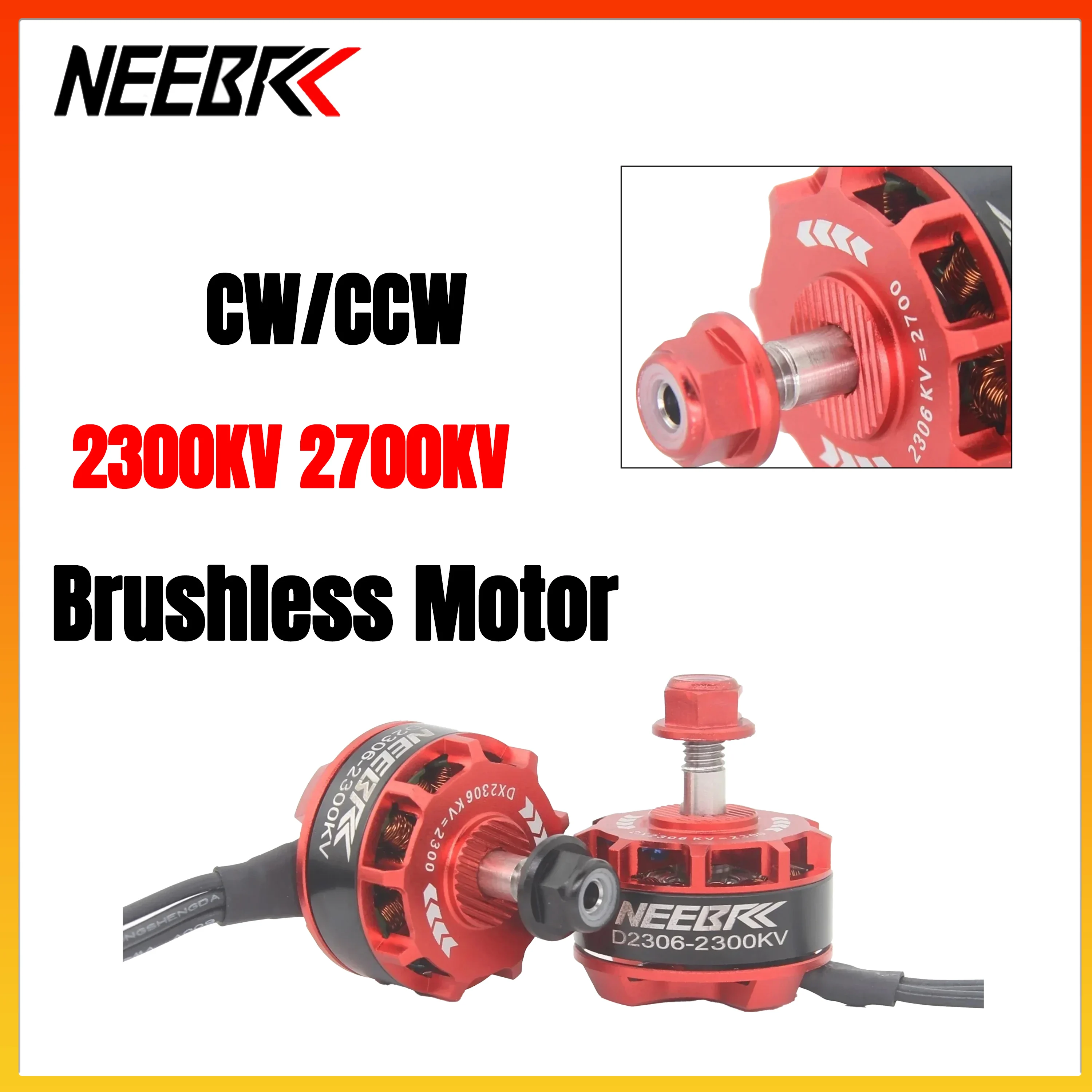 

4PCS NEEBRC 2306 Brushless Motor 2300KV 2700KV CW/CCW for RC FPV Airplane Fixed-wing Racing Drone Helicopter Toy Accessories
