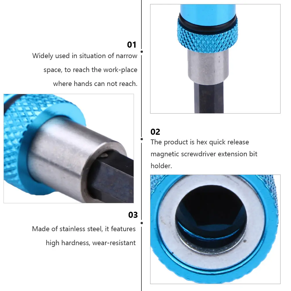 

2 Pcs Electric Screwdriver Head Bits Power Impact Drill Extension Bar Holder