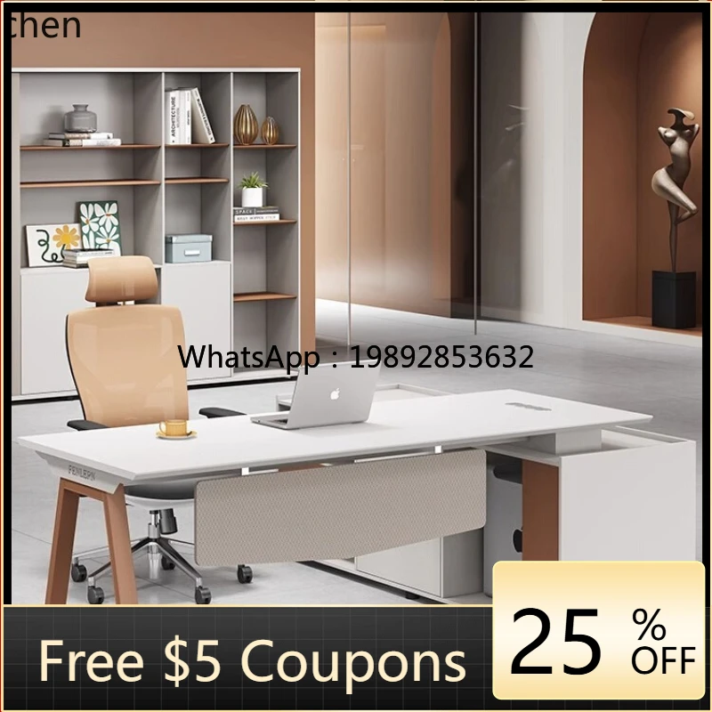 

HXL Office Furniture Supervisor Desk Simple Modern Manager Office Computer Desk Single Office Desk and Chair