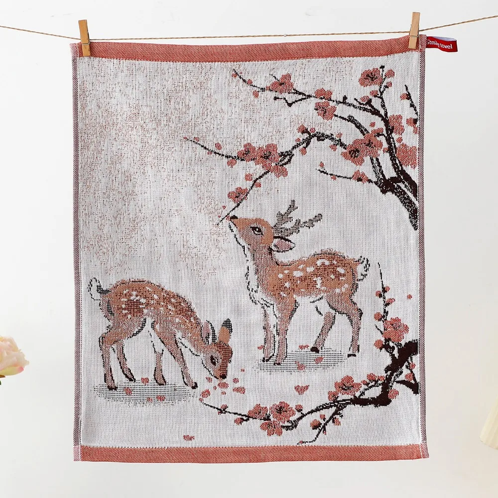 34x40cm Large Hand Towel Cartoon Quick Dry Kitchen Towel 4 Layer Cotton Gauze Decorative Handkerchief Towel for Kids Children