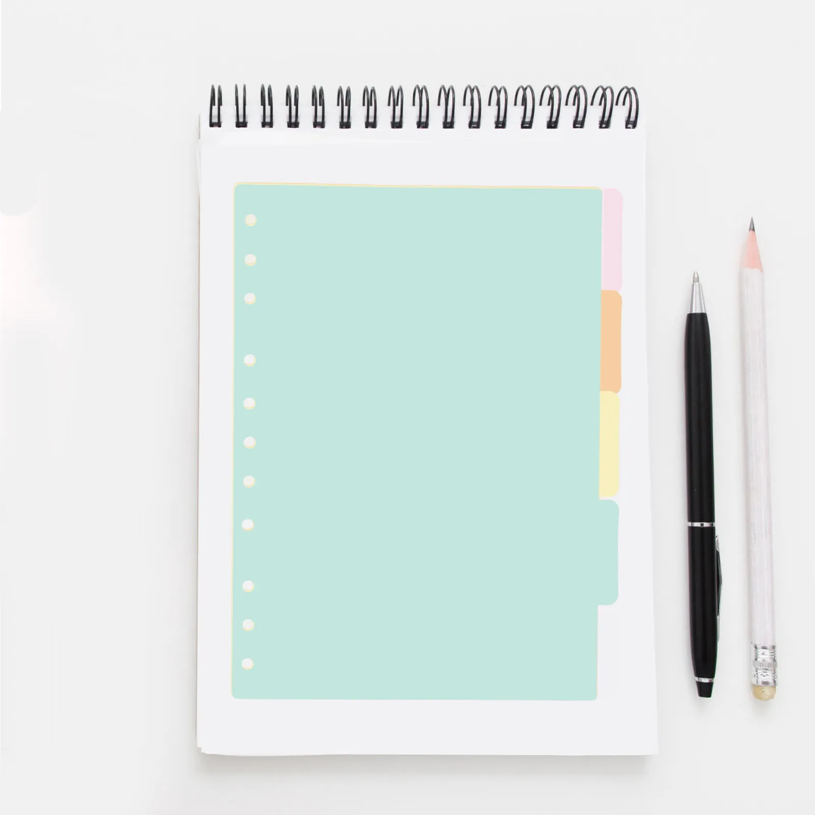 

5Pcs Plastic Binder Dividers B5 11 Hole Index Classification Tabs Vibrant Non-Fading Colors Easy File Organization Page Markers