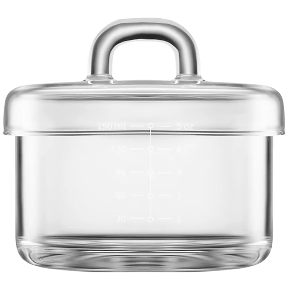 Cuenco de vidrio para servir, resistente al calor, almacenamiento de postres para hornear, tazón de comida para bebé, olla para estofado multifuncional, diseño de tapa, cocina transparente