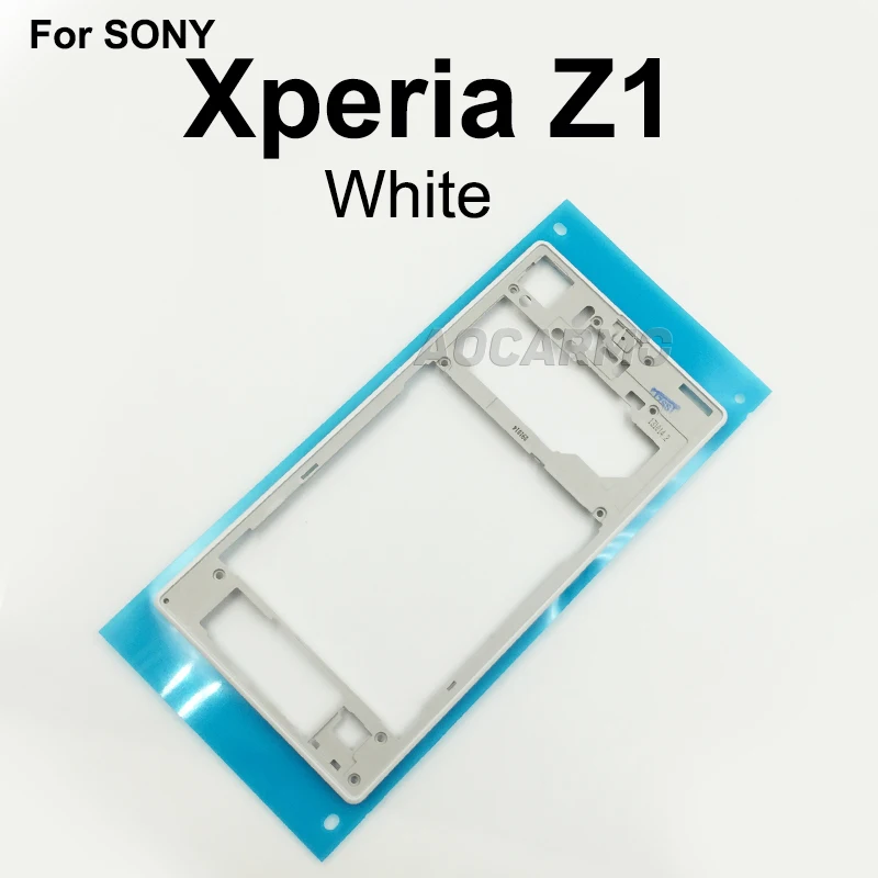 Obudowa zamienna, plastikowa tylna środkowa ramka do Sony Xperia Z1 L39H C6902 C6903 — zdjęcie 6