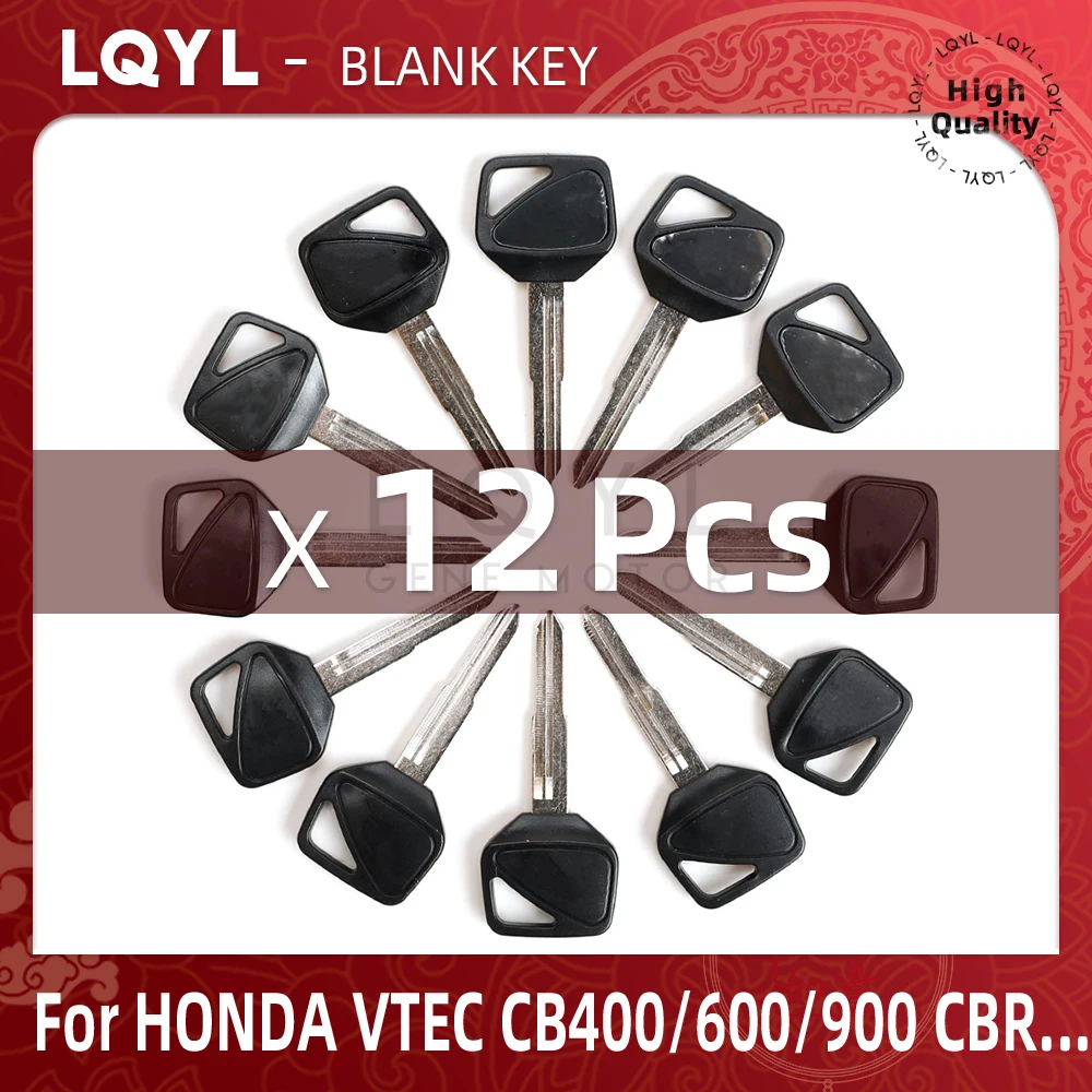 12Pcs New Blank Key Motorcycle Replace Uncut Keys For Honda CBR600RR F5 CB400 VTEC 1 2 3 4 Th CB1300 Hornet 600 CBR 929 954 1000