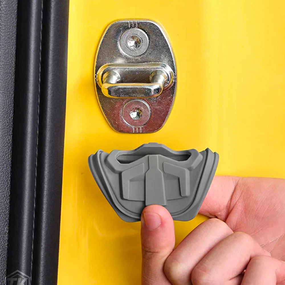 Liquid Silicone Door Latch Protector Cover For GWM Tank 300 400 500 700 Magnetic Door Lock Buckle Cover 4Pcs Car Interior