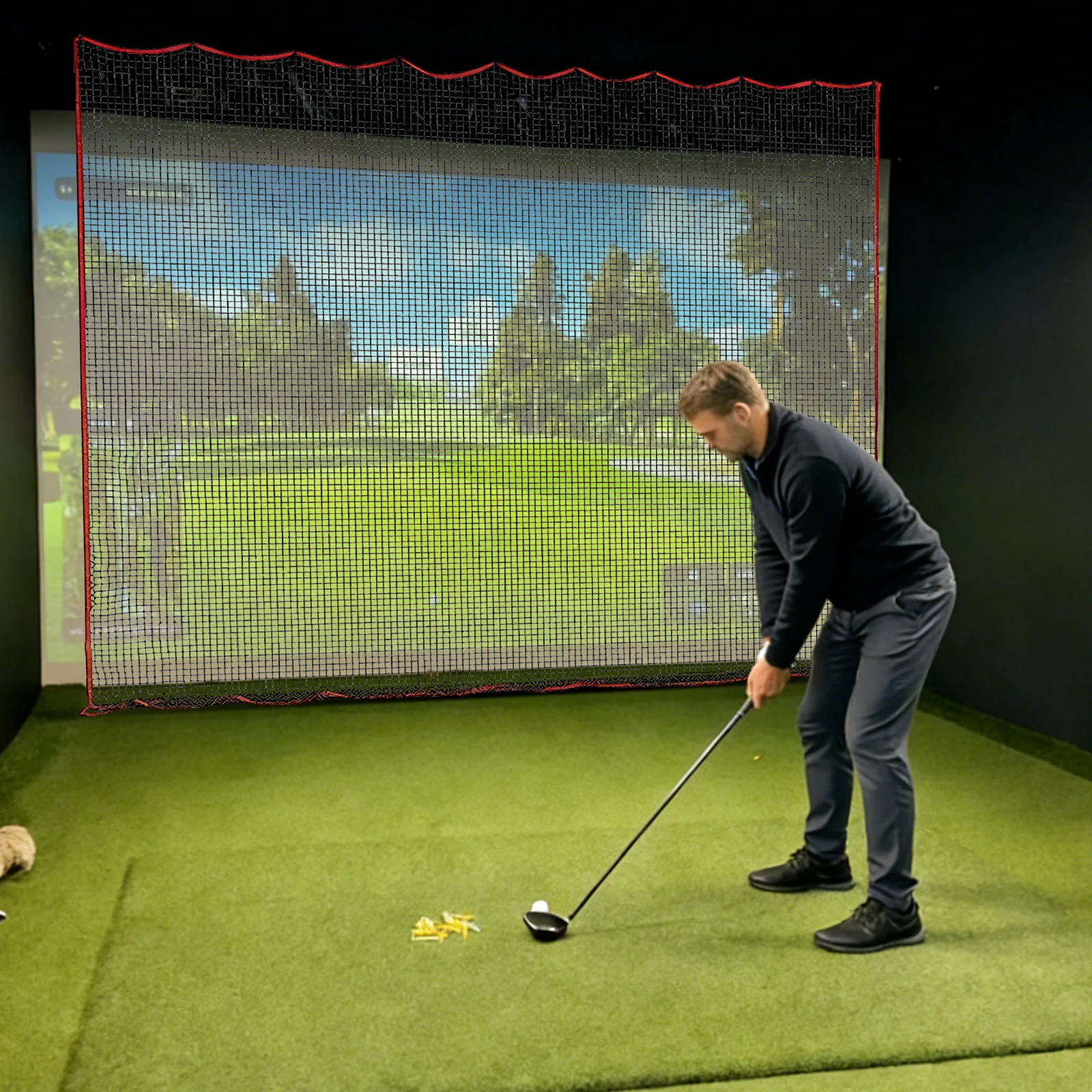 

Golf Practice Net 10x10FT Heavy Duty Ball Netting Golf Hitting Net for Backyard Driving Chipping Training Swing