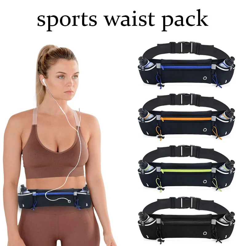 Outdoor Sports Waist Pack With Water Bottle Fitness Multi-Functional Portable Water Bottle Waist Fit Running Mobile Phone