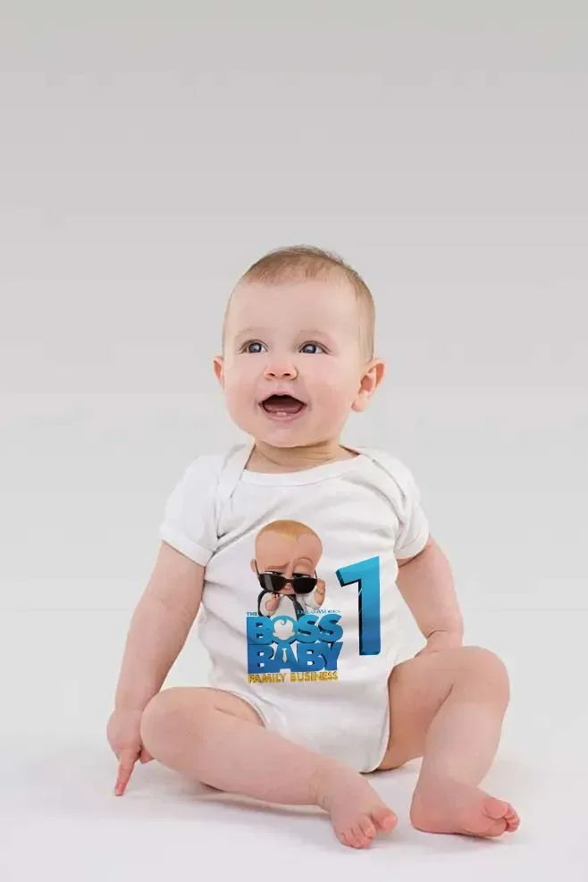 Baby Bodysuits Kids Bossed Birthday Clothing One-Pieces Babys Romper New Born Kids Items Infant Clothes Girls Gender Reveal