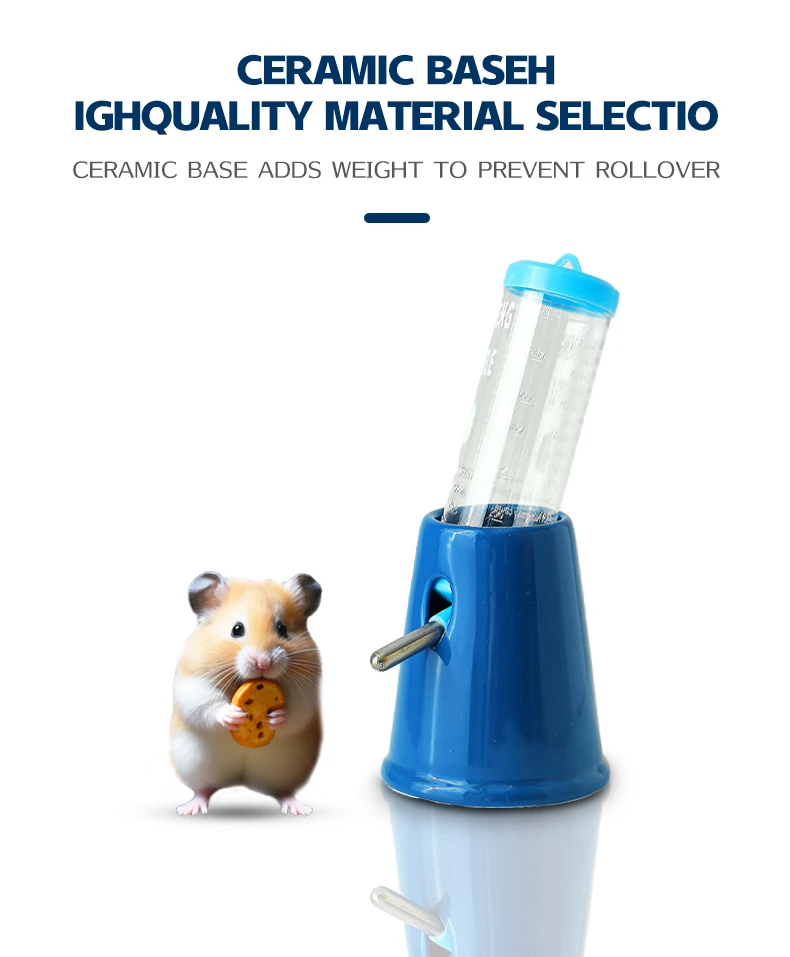 Creative hamster water bottle holder water feeder pet supplies water bottle hedgehog feeder ceramic hamster water dispenser