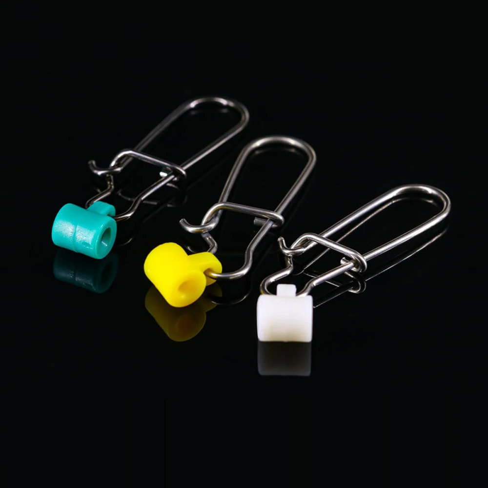 50pcs Stainless Steel Duo Lock Snap Fishing Line Sinker Slides Fishing Rig Sinker Slider Swivel Saltwater FishingTackle