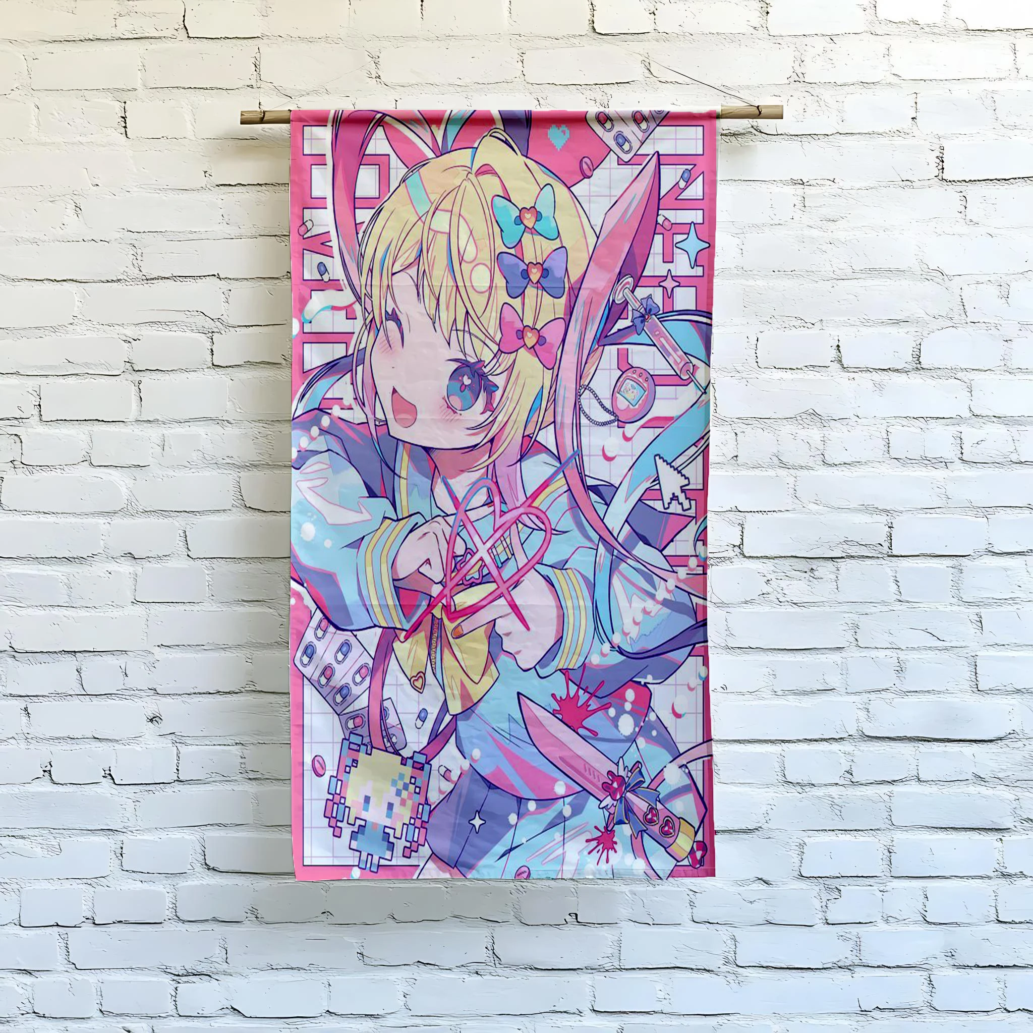 

Cute Anime Girl Gaming Printed Towel Soft Microfiber terry bath towels Quick Dry for travel, swimming, fitness and camping