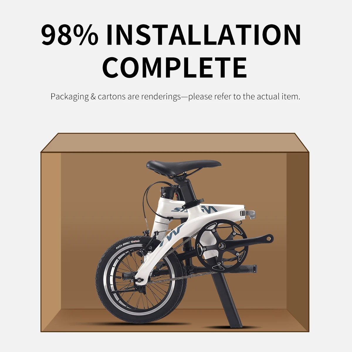 SAVA 14 inch student bicycle single-speed carbon fiber folding bicycle one-button folding bicycle 6.7kg light walking bicycle