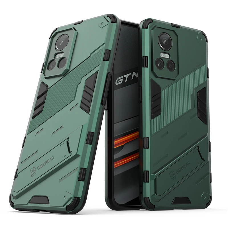 For Realme GT Neo 3 Case Cover for Realme GT Neo 3 Shockproof Bumper Holder Kickstand Armor Back Phone Case for Realme GT 2 5G