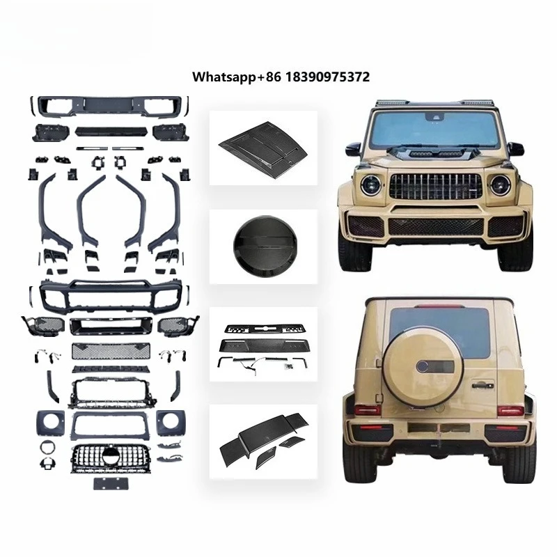 For 2019-2024 G Class W464 Upgrade B-BS B800 Bodykit Bumper Wheel Arch Grille Dry Carbon Hood Spare Tire Cover Spoiler