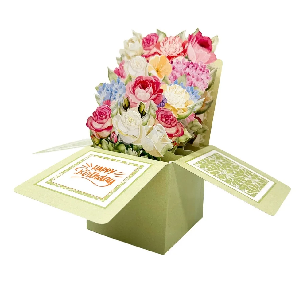 1 tarjeta de felicitación con diseño de flor, para pensarte, para desearte pronta recuperación, cumpleaños, feliz día de la madre, la mejor mamá del mundo, gracias, Día de Acción de Gracias