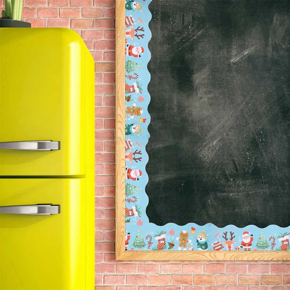 2 Rolls Bulletin Board Border Decals Wear-Resistant Classroom Borders for Bulletin Board Decor and DIY Crafts Classroom Borders