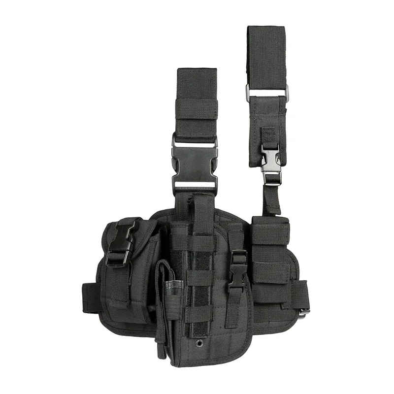 Drop Leg Holster with Magazine Pouch,Right / Left Handed Tactical Thigh Pistol Gun Holster Leg Harness Holster Holster Glock 19