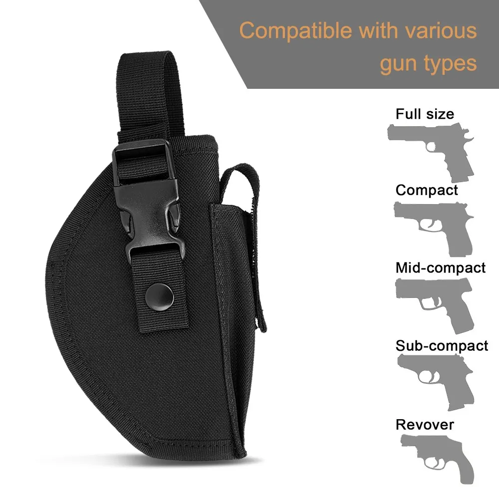 Universal Gun Holster Belt Pouch Outdoor Concealed Carry Pistol Holder IWB OWB Airsoft Waist Bag for Hunting Camping Fanny Pack