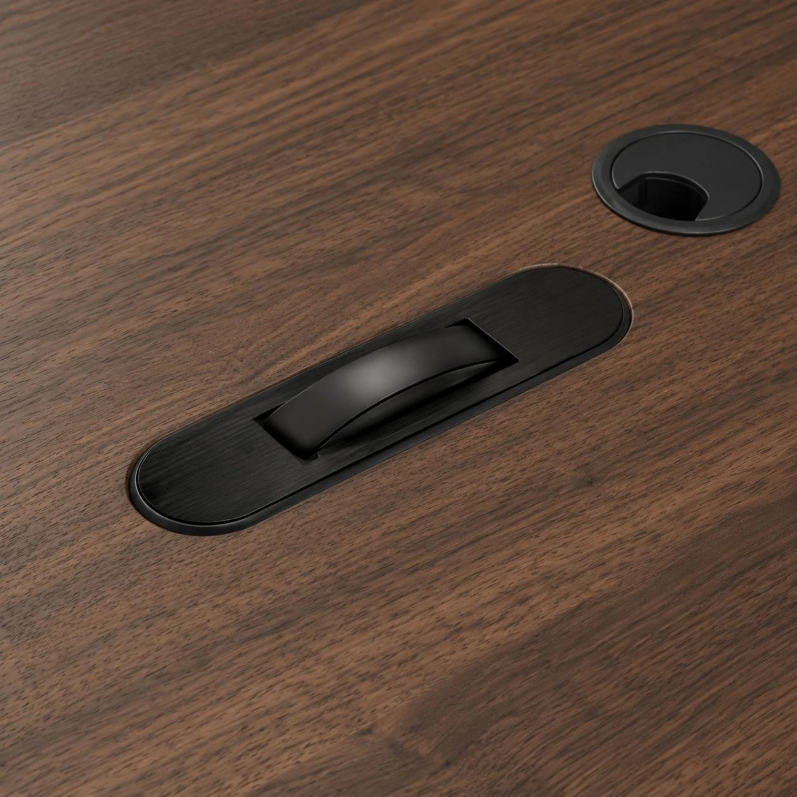 Semi-Circle Hidden Handle Zinc Alloy Rotary Flush Pull Recessed Drawer Pull Easy to Install Hardware Space Saving for Cabinet
