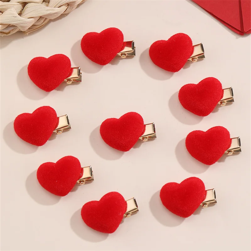 10/30 Stück/Set kleine Herz-Haarspangen – zierliches Liebesdesign, diskreter Akzent für Alltagsfrisuren. – Detail 4