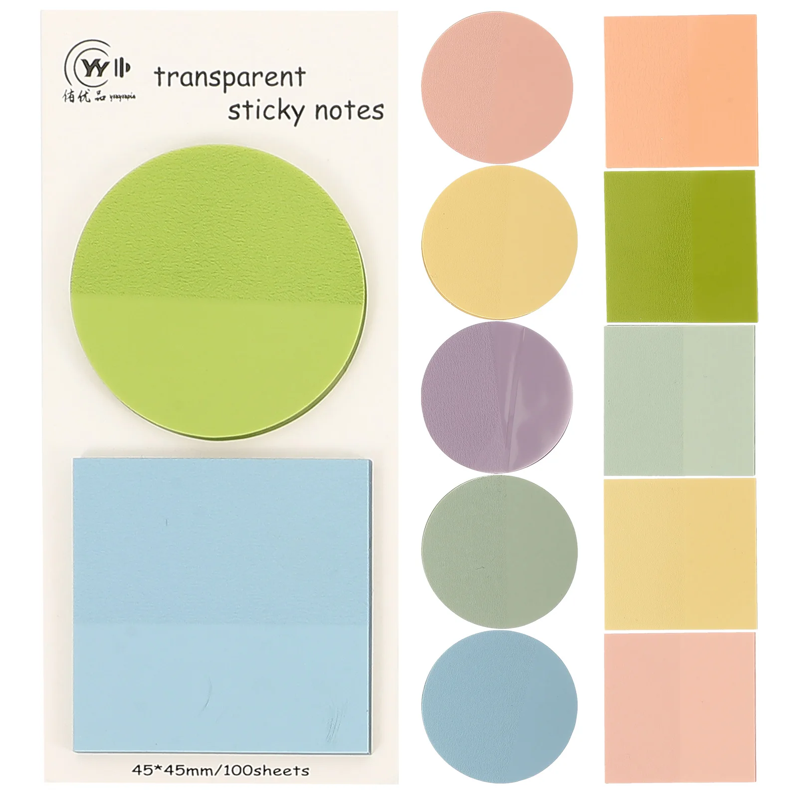 

6 set Transparent Memo Pads Self adhesive Tabs Students Page Markers School Supplies Creative Design Portable
