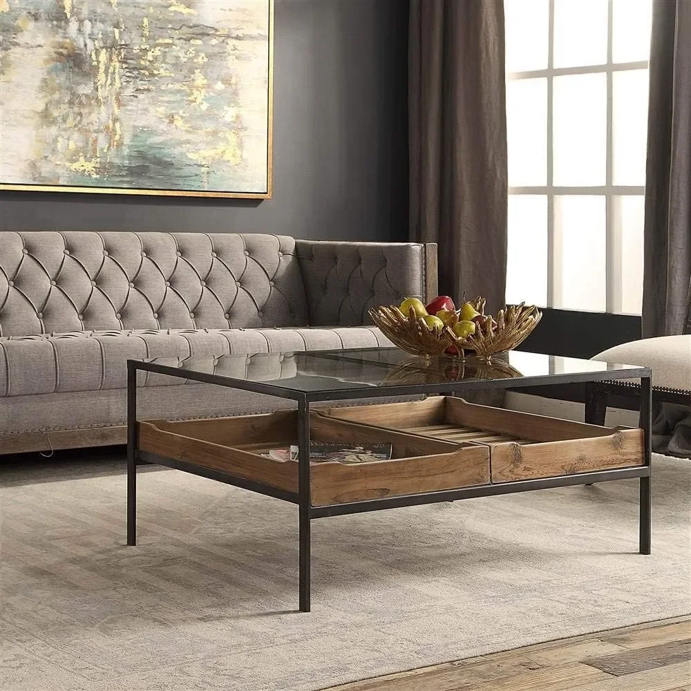 40 inch Coffee Table, Decorative Contemporary Transitional Coffees Tables and Display, Coffee Table for the Living Room