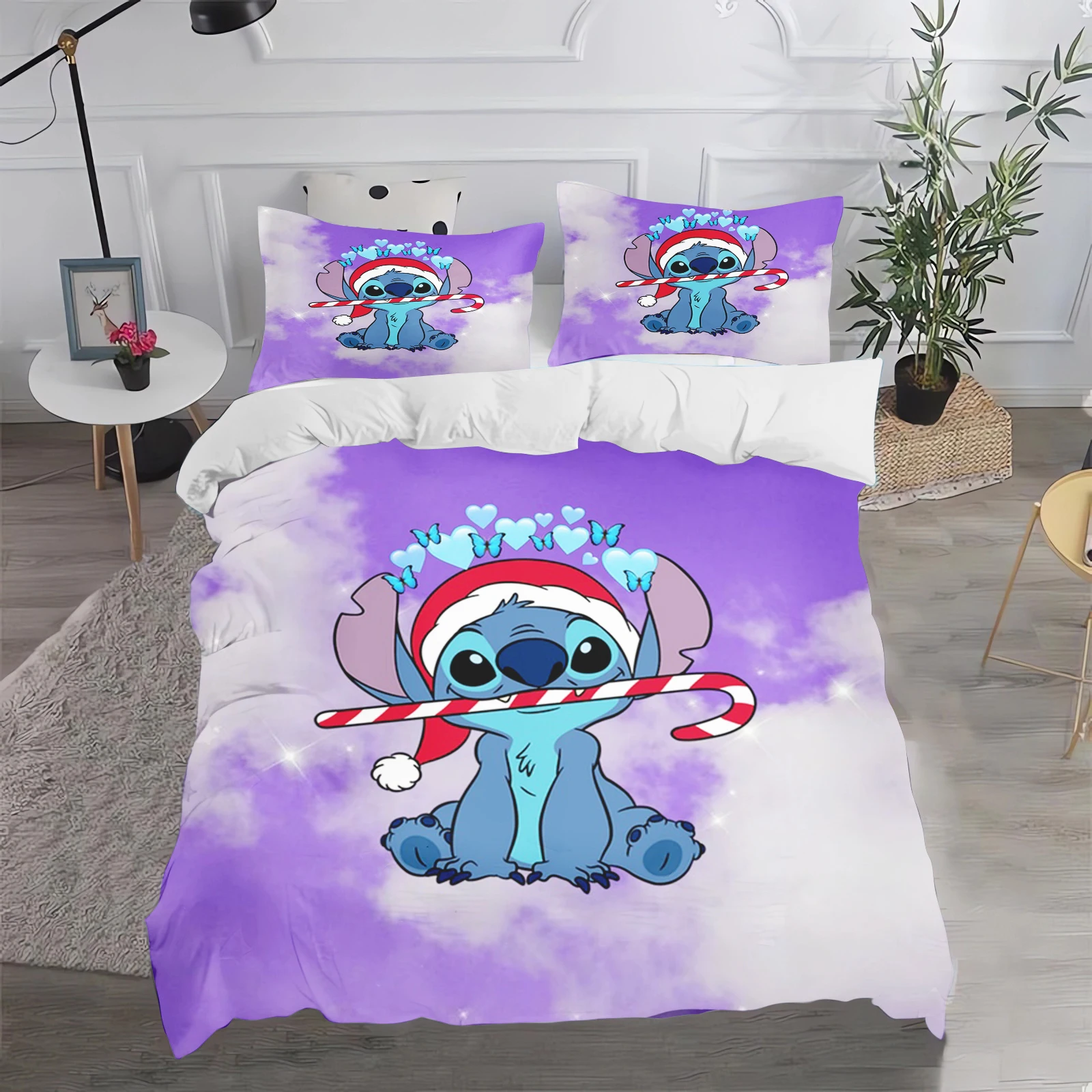 Costura Conjuntos de Cama para Home Decor, 100% Poliéster, Capa de Edredão, Anime Bonito, Kawaii, Bonito, Desenhos Animados, Queen Size, Kawaii, Luxo