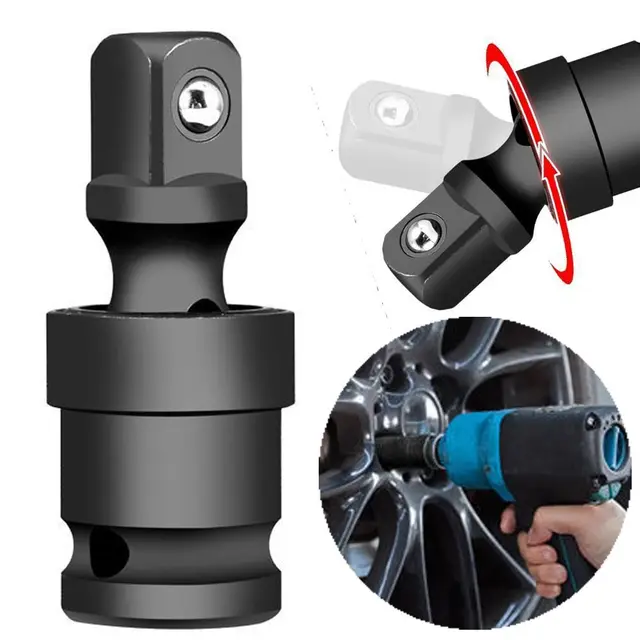 Obrotowy uniwersalny przegub nasadowy U Knuckle Air Wobble Adapter przedłużający klucz elektryczny 1/2 cala napęd 360 stopni