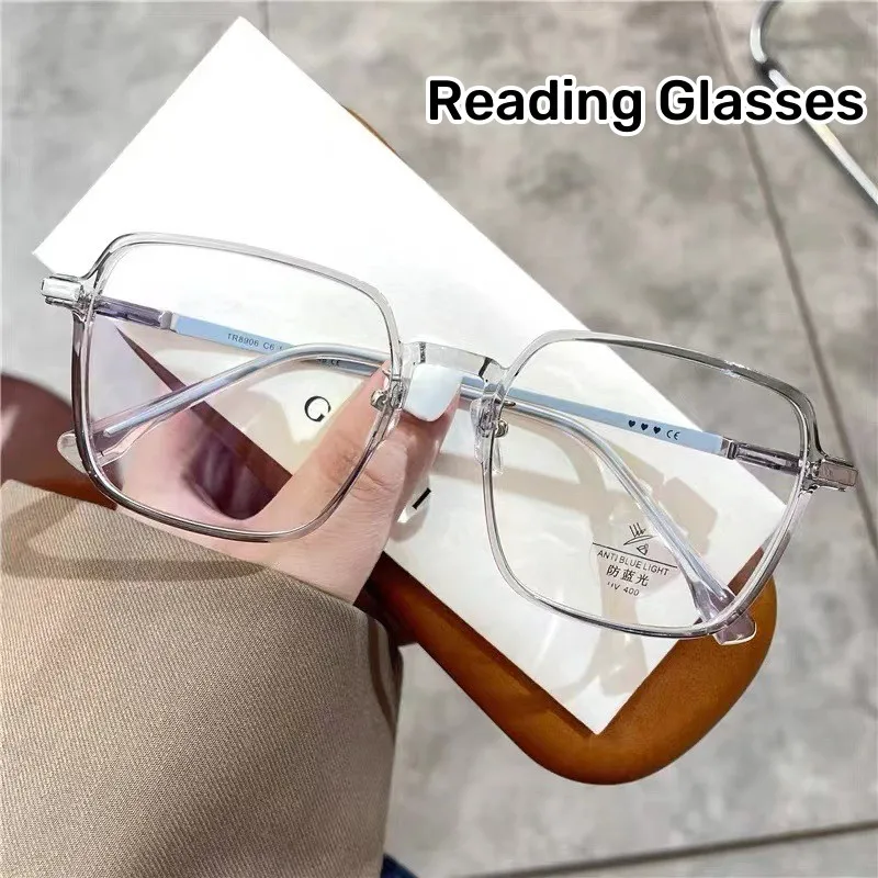 

Normal Ladies Farsighted Glasses Luxury Women Men Anti Blue Light Reading Eyewear Finished Optical Presbyopia Eyeglasses Diopter