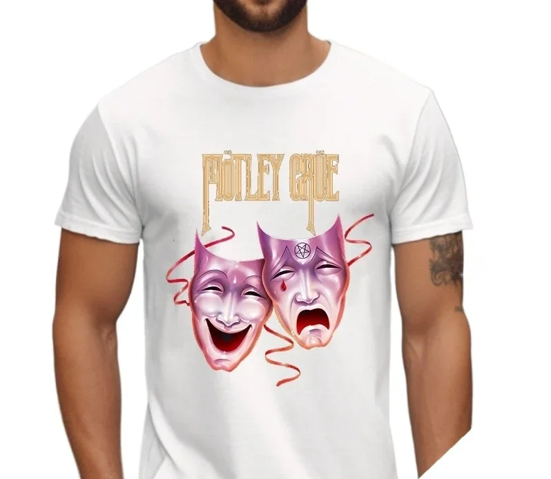 

Motley Band Streetwear Hard Rock T-shirts for men Retro Crue Pop-Metal men's T-shirt 100% Cotton Y2k Clothing Harajuku Tops