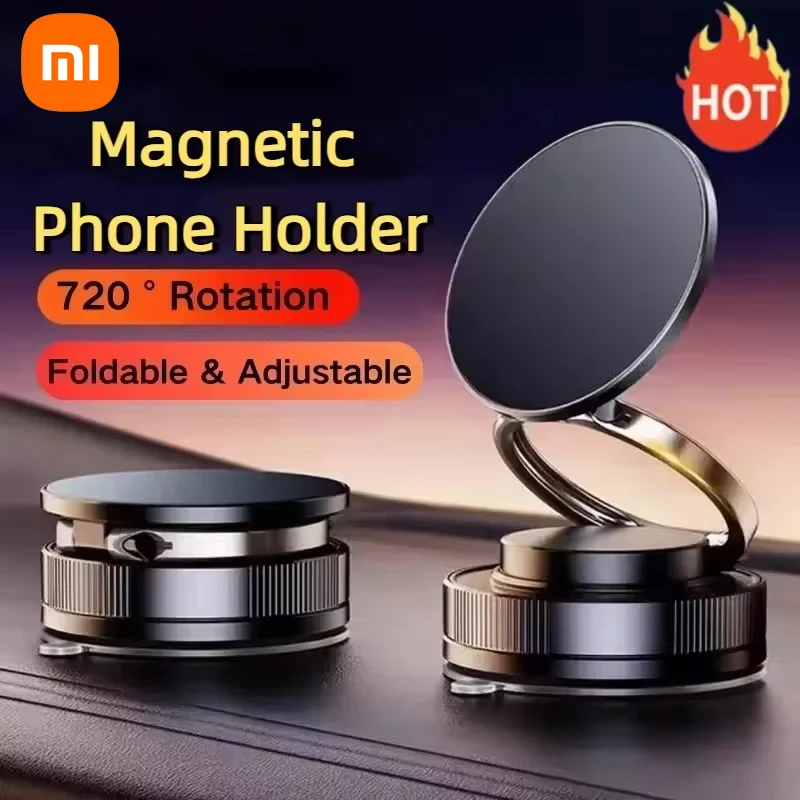 

Xiaomi Vacuum Magnetic Phone Bracket Multi-angles Adjustment Strong Magnet Suction Design Foldable Car Holder Navigation Stand