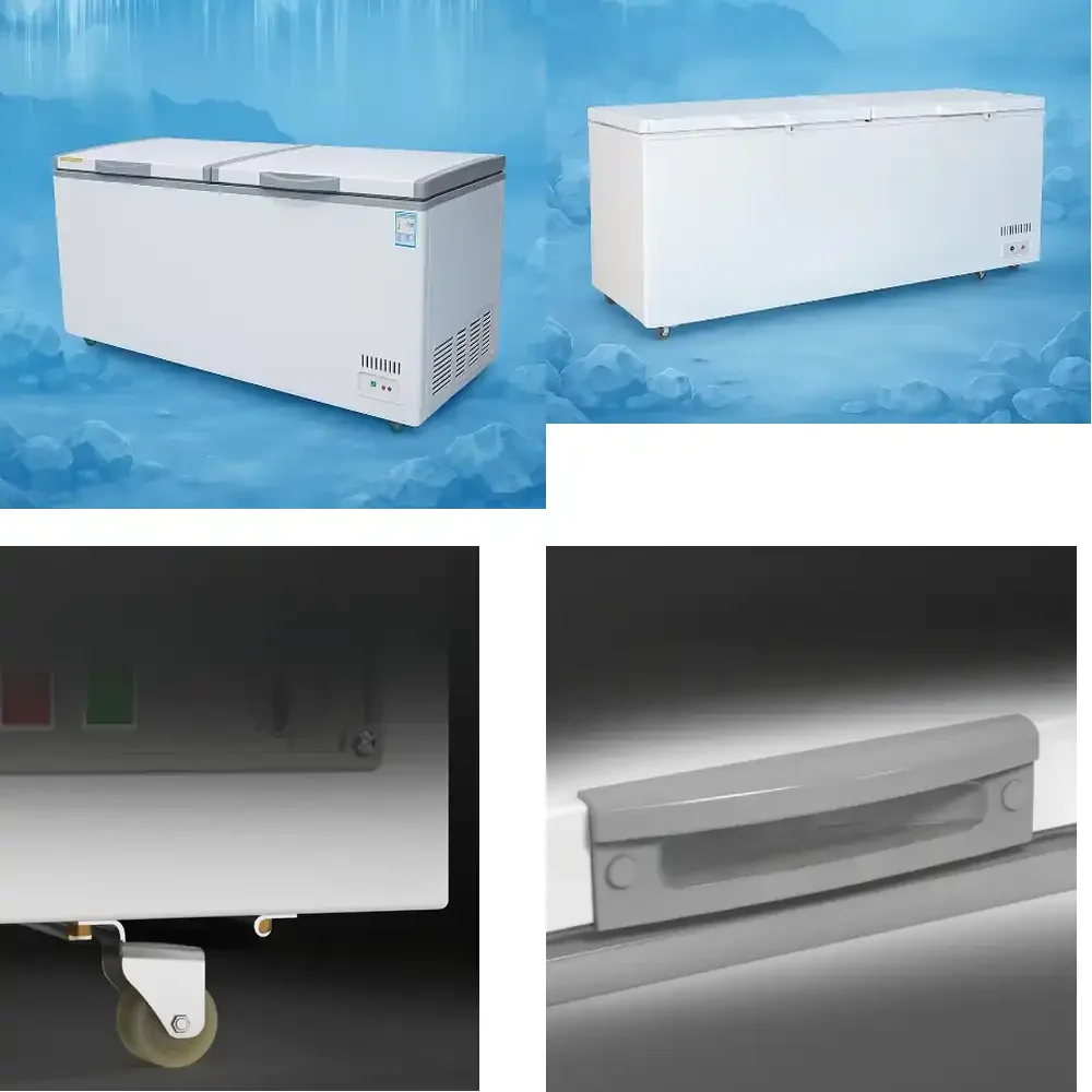 Wholesale Double-door Horizontal Deep Freezers for Restaurants/supermarkets, Multiple Specs Optional.