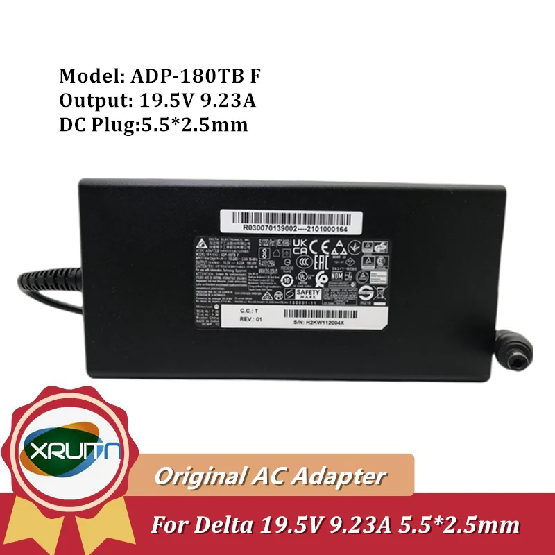 

Genuine Delta ​ADP-180TB F 180W 19.5V 9.23A Laptop Charger AC Power Adapter For Razer BLADE 15 RZ09-02705E75-R3U1 RC30-01650100