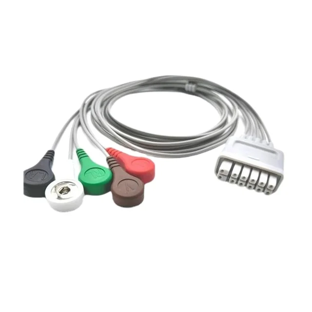 

Mindrays TMS60 TM80 telemetry ECG cable compatible with 5-pin AHA dual-pin medical consumables