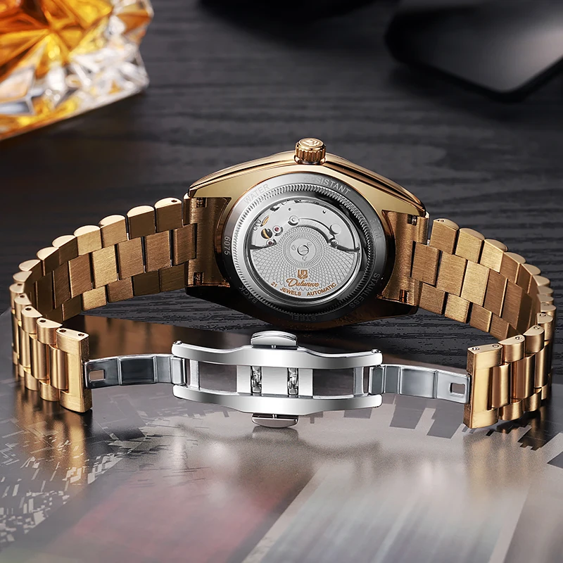Reloj Hombre Business Style Men Mechanical Wristwatch 41MM Luxury Stainless Steel Automatic Watch For Men Relogios view 6