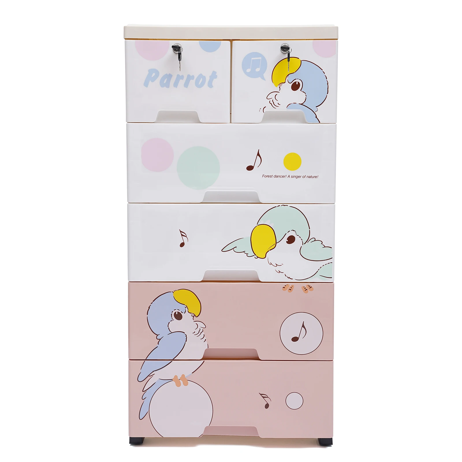 

Bymaocar Dresser Drawer Organizers Tall Lockable Storage Cabinet Plastic Dresser with 6 Drawers and Wheel for Clothing Bedroom