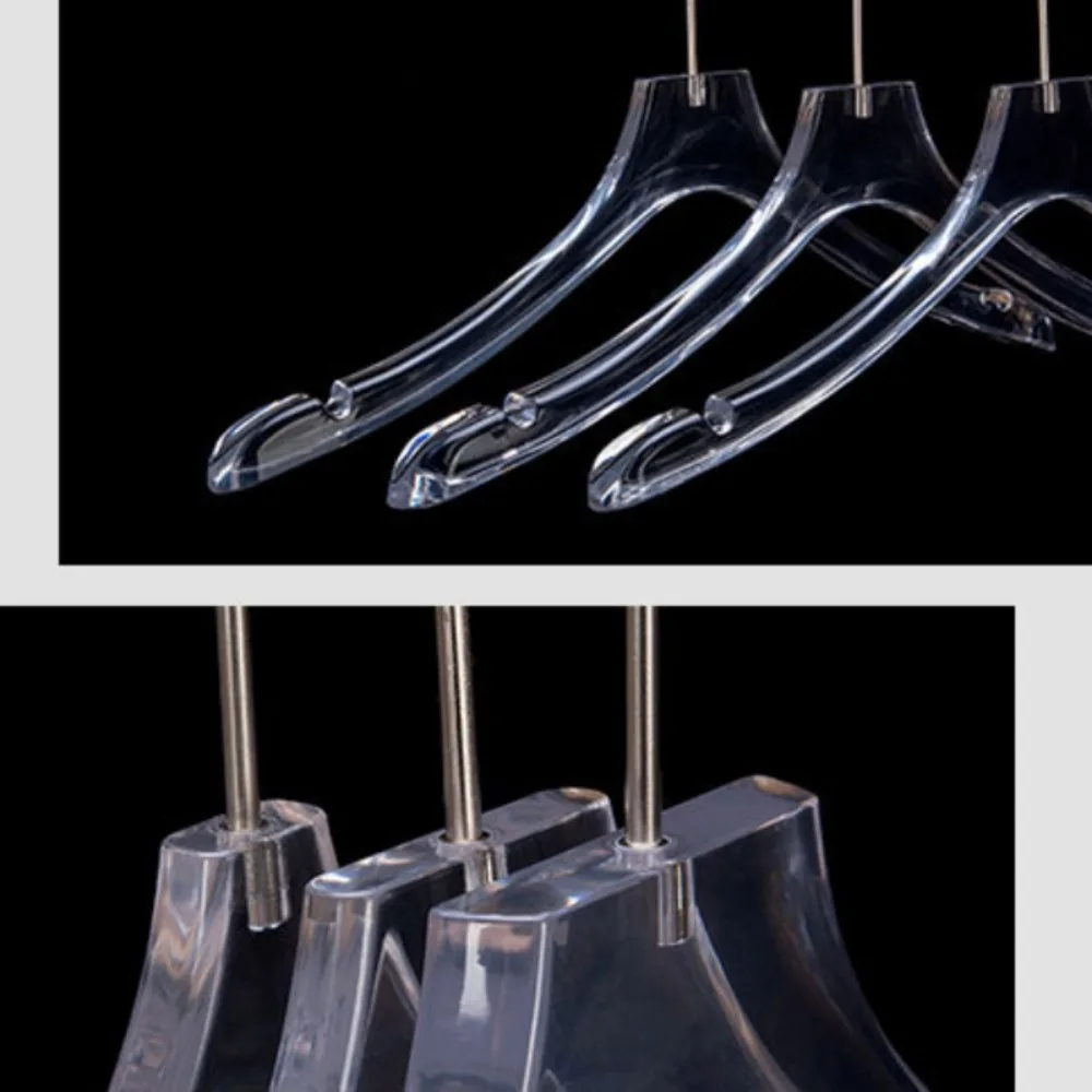 5pcs Clothes Hanger Man Women Kids Hanger Closet Clear Wardrobe Transparent Acrylic Pants Rack for Shop Store